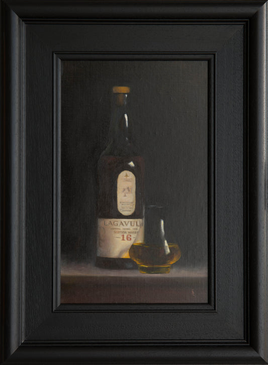 'Lagavulin Whisky with Glass' -  Available Exclusively at Scotland Art